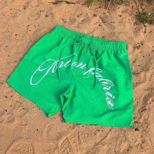 SOLD OUT - GREEN GENUINE SWAROVSKI CRYSTAL BOARDSHORTS